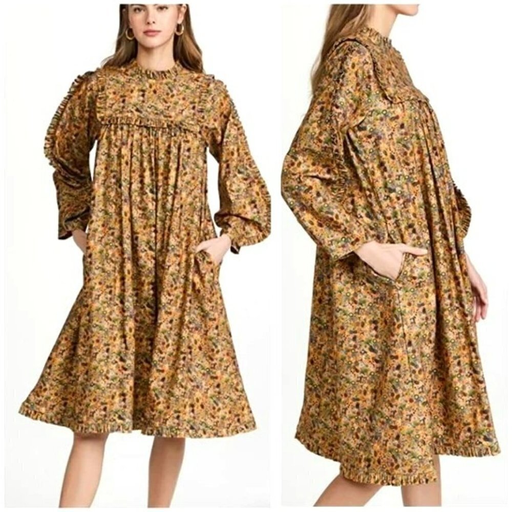 Kika Vargas Hertha Dress in Yellow Floral - Picture 2 of 16